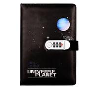 NectaRoy Diario secreto, diario de viaje de piel sintética cuaderno(Universo Planeta), 240 páginas a rayas cuaderno con candado escritura y dibujo, buenos regalos para niñas y niños, 210x145mm