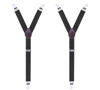 NECXON 1 par de tirantes para camisas para hombre, ligas para mangas de camisa en forma de Y para hombre, accesorios para traje, tirantes para hombre para pantalones con clips fuertes