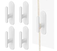 NECXON 4 Piezas de Dispositivo de Seguridad para cordón de persiana, Ganchos Adhesivos, Ganchos Adhesivos para Colgar, Ganchos autoadhesivos para Soporte de cordón de persiana (Blanco)