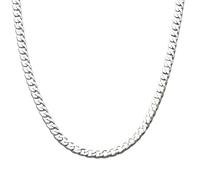 NECXON Collares para hombre, cadena de 5 mm, cadena de plata de 55 cm de largo, collar de acero inoxidable para hombre, regalos para niños, esposos, hermanos y novios