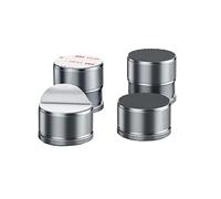 nediea Elevadores de cama de 1.5 pulgadas resistentes, elevadores de muebles de metal, autoadhesivos para ajustar la altura de 0.9 a 1.7 pulgadas, soporta hasta 2200 libras, juego de 4 unidades (gris)