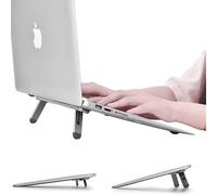 nediea Soporte de computadora portátil para Escritorio, Soporte de refrigeración, Elevador de Teclado, Elevador de Laptop Compatible con MacBook, DELL, HP, Lenovo More de 10 a 15.6 Pulgadas (Gris)