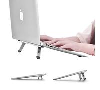 nediea Soporte de computadora portátil para Escritorio, Soporte de refrigeración para Laptop, Elevador de Teclado, Elevador ergonómico para portátiles, Compatible con 10 a 15.6 Pulgadas (Plateado)