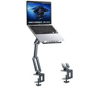 nediea Soporte para computadora portátil, soporte de brazo para portátil con rotación de 360°, soporte de bandeja de aluminio ajustable, soporte plegable para laptop, apto para portátiles de 11 a 17
