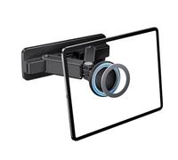 nediea Soporte para tableta, plegable, brazo libre, ajuste de 360 grados, soporte magnético fuerte, doble fijación con tornillos, fácil de quitar, 4.7 - 12 pulgadas, iPad y smartphones (negro)