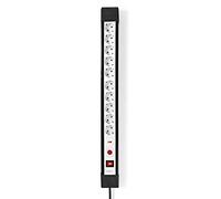 Nedis 103SPF1PRO Regleta, Negra/Blanca, 3 m