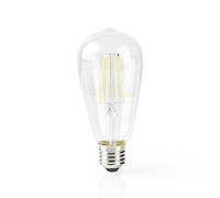 Bombilla LED inteligente Nedis WLAN (WIFILF10WTST64) - E27, ST64, 5 W, 500 lm, transparente