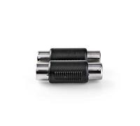 Nedis Adaptador Audio Estéreo 2 RCA Hembra a Hembra Conexión Estable,