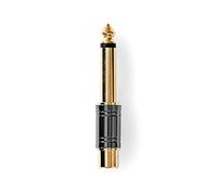 NEDIS Adaptador de Audio Mono | 6,35 mm Macho | RCA Hembra | Chapado en Oro | Recto | Metal | Metal | 1 uds. | Caja