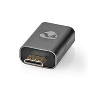 NEDIS Adaptador HDMI, Chapado en Oro, Gris plomizo: Este Adaptador HDMI de Alta Velocidad con Ethernet Convierte tu conexión Mini HDMI