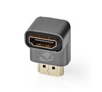 Nedis Adaptador HDMI Conector en Ángulo de 90° a HDMI Hembra en Aluminio, Gris