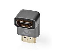 Nedis Adaptador HDMI Conector en Ángulo de 90° a HDMI Hembra en Aluminio, Gris