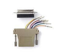 Nedis Adaptador Serie | Adaptador | D-Sub Hembra de 25 Pines | RJ45 Hembra | niquelado | Marfil | Caja