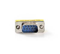 NEDIS Adaptador Serie - D-Sub 9 Pines Macho - D-Sub 9 Pines Macho - niquelado - Metal - Caja de Metal