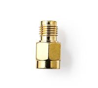 NEDIS Adaptador SMA | SMA hembra polaridad inversa | Conector SMA | chapado en oro | 50 ohmios | recto | cobre | oro | 2 unidades | bolsa de plástico