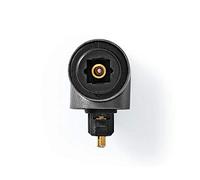 Nedis Adaptador TosLink Adaptador de Audio Óptico de Nedis® | TosLink Macho - TosLink Hembra | Ángulo de 90° | Aluminio Gunmetal