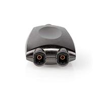 NEDIS Adaptador TosLink Adaptador de Audio Óptico Toslink Hembra - 2 Toslink Hembra | Aluminio | Gris Gunmetal
