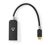 NEDIS Adaptador USB 3.2 Gen1 - USB-C™ Stecker, DisplayPort Buchse, 0,20 m, rund, vergoldet, PVC, Gris