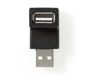 Nedis Adaptador USB-A | USB 2.0 | Conector USB-A | USB-A Hembra | 480 Mbps | Redondo | Niquelado | PVC | Negro | Caja
