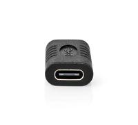 NEDIS Adaptador USB-C - USB 3.2 Gen 2 - USB-C Hembra - USB-C Hembra - 4K @60Hz - 10 Gbps - Redondo - Niquelado - Negro - Caja