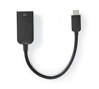 NEDIS Adaptador USB | USB 3.2 Gen 1 | USB Type-C ™ Macho | HDMI ™ Hembra | 0.20 m | Redondo | Niquelado | PVC | Negro | Bolsa Polybag