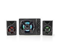 NEDIS Altavoces de Gaming | Canales del Altavoz: 2.1 | Alimentado por USB | 3.5 mm Macho | 33 W | LED | Control de Volumen