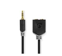Nedis, Audio Splitter Cable 3.5mm Jack macho a 2 3.5mm Jack hembra 0.2m