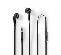 Nedis Auriculares con Cable | 3.5 mm | Longitud de la Cuerda: 1.20 m | Micro Incorporado | Negro