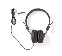 Nedis Auriculares con cable y conector de 3,5 mm, Negro