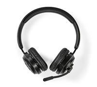 NEDIS Auriculares de PC | En la Oreja | estéreo | Bluetooth | Micrófono Plegable | Negro