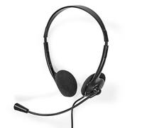 NEDIS Auriculares para PC | En la Oreja | estéreo | USB Type-A/USB Type-C™ | Micrófono Plegable | Negro