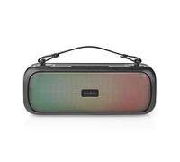 NEDIS Bluetooth® Party Boombox | 4.5 hrs | 2.0 | 30W | Reproducción Multimedia: AUX/USB | IPX5 | Conectable | Asa | Luz para Fiestas | Negro