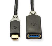 Nedis cable adaptador USB-C a USB-A negro (0,15 metros)