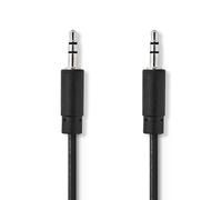 Nedis Cable alargador de audio jack 3 m conectores macho a hembra, Negro