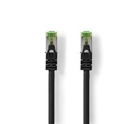 Nedis Cable Cat 7 CCGP85420BK10, PiMF, conector RJ45, conector RJ45, 1 m, redondo, LSZH, negro, bolsa de plástico