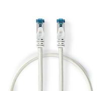 NEDIS Cable CAT6A | S/FTP | RJ45 Macho | RJ45 Macho | 0.50 m | Redondo | PVC/Trenzado | Plata | Caja de Ventana