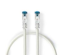 NEDIS Cable CAT6A | S/FTP | RJ45 Macho | RJ45 Macho | 0.50 m | Redondo | PVC/Trenzado | Plata | Caja de Ventana