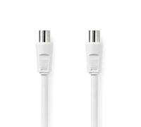 NEDIS Cable coaxial | IEC (Coaxial) Macho | IEC (Coaxial) Hembra | Niquelado | 90 dB | 75 Ohm | Doble blindado | 1.50 m | Redondo | PVC | Blanco | Caja