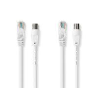 NEDIS Cable combinado CAT6, con conectores, 1,5 m