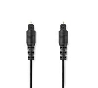 NEDIS Cable de audio óptico | Conector Toslink | Conector Toslink | 3,00 m | redondo | PVC | Negro | Bolsa de plástico