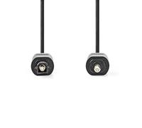 NEDIS Cable de audio óptico Toslink macho - Mini Toslink - 1,00 m - redondo - PVC - negro - etiqueta