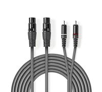 Nedis Cable de Audio XLR 2X XLR d e 3 Pines Hembra - 2X RCA