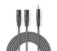 Nedis Cable de Audio XLR 2X XLR d e 3 Pines Macho - 3.5 mm