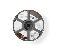 NEDIS Cable de micrófono | 2 x 0,25 mm² | cobre | 100,0 m | redondo | PVC | negro | rollo