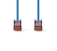 NEDIS Cable de red CAT6 Cable de Internet Cable Datos - Conector RJ45 - Conector RJ45 - SFTP - 0,25 m - Redondo - LSZH - Azul - Etiqueta