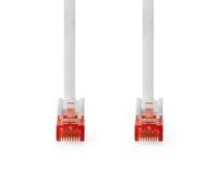 NEDIS Cable de red CAT6 - Conector RJ45 - Conector RJ45 - U/UTP - 30,0 m - Redondo - PVC - Blanco - Etiqueta