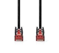 NEDIS Cable de red CAT6 - Conector RJ45 - Conector RJ45 - U/UTP - 30.0 m - Redondo - PVC - Negro - Etiqueta