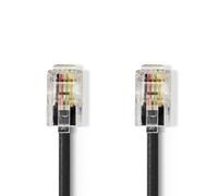 Nedis cable de telecomunicaciones - rj10 macho - rj10 macho - 5,0 m -