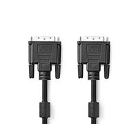 NEDIS Cable DVI Cable DVI | DVI-D 24 + 1-Pin Macho | DVI-D 24 + 1-Pin Macho | 2560x1600 | Niquelado | 2.00 m | PVC | Negro | Bolsa Polybag 2.00 m 2.00 m