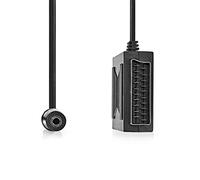 NEDIS Cable euroconector macho - euroconector hembra - euroconector hembra - 3,5 mm - niquelado - 480p - 0,20 m - redondo - PVC - negro - caja